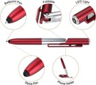 5pcs Multi Tool Pens  Pens With Stylus Tips pen With Lights On The Tip  Led Pen