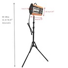 Dual Head 2400w Short Wave Infrared Paint Curing Lamp 110v Portable Paint Drying