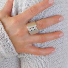 Crystal Solid 925 Sterling Silver Band  Statement Handmade Ring All Size  R81