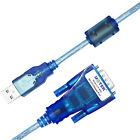 2pcs 4 9ft Translucent Usb To Rs232 Db9 Serial Converter 9 Pin Adapter Cable