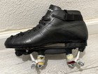 Riedell 595 Black Leather Roller Skates Mens Size 9 Medium No Wheels Sold As-is