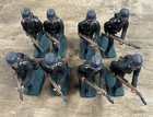 Vintage 54mm Wwii German Infantry Soldiers Advancing Slope X8