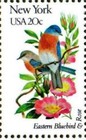 5 New York State Flower And Bird 20 Cent Mnh Us Postage Stamps Scotts 1984