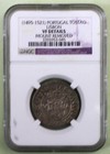 S10 - Portugal Tostao - Lisbon  1495-1521  Ngc Vf Details Silver Coin     Scarce