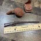 Lot Of Vintage Marx Daniel Boone  johnny West Accessories Rifle  Bag  Coon Hat