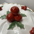 Vintage Cherry Pie Dish Plate Covered Pie Plate Mid Century 50s Kitchen Portugal