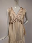 Art Deco Late 1920   s Silk Satin Dress W Long Tails   Longer Rear
