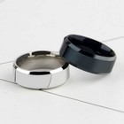 Titanium Stainless Steel 8mm Brushed Finish Men Women Wedding Band Comfort Ring
