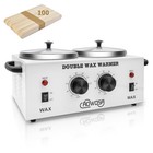 Double Electric Wax Warmer With Dual Pots For Hair Removal   Spa - Adjustable Te