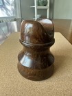 Antique San Francisco Wooden Trolley Insulator Lignum Vitae Saddle Top Electric