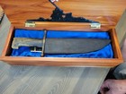 Wwii Collins Legitimus V44  18 Green Horn Bowie Knife W display Case   Sheath