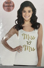 Amscan Bride Miss To Mrs  White Tank Top  adult Standard Size - Up To Size 8 
