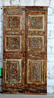 Vintage Hand-carved Barn Door Rustic Reclaimed Wood Farmhouse Mid-century 80x40