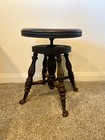 Antique Victorian Piano Organ Stool Charles Parker Co  - Glass Claw Ball Feet 