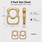 2 Pack Gold-tone Beer Bottle Openers  Zinc Alloy For Bartender Opening Beer Tops