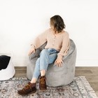 Big Joe Milano Bean Bag Chair  Plush Soft Polyester  Gray