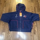 Washington Mystics Nike Full-zip Hooded Knit Crop Jacket Wnba Womens S  100 Msrp