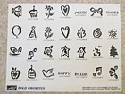 New Unmounted Stampin Up   bold Favorites  Set Of 28 Wood Rubber Stamps Retired
