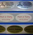 Printed Oval Labels  250 Custom Business Stickers 1-color  7 8  X 1-3 4  On Roll
