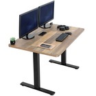 Vivo Electric 48  X 30  Stand Up Desk  Reclaimed Wood Table Top  Black Frame