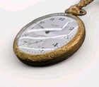 Waltham Pocket Watch Vintage 15 Jewels Open Face Gold Filled Engraved Chain