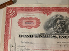 Bond Stores  Inc  Stock Certificate Feb 7  1951  Ephemera