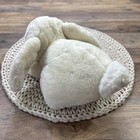 Vintage White Bunny Rabbit Plush Red Eyes Realistic Stuffed Animal 10  