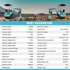 1 4ton Mini Excavator Kubota Digger Diesel Engine With Attachment Rake Free Ship