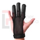 Archery Glove   Handmade Shooting Hunting Three Finger Gloves L Leather Gloves