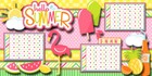Hello Summer 2 Premade Scrapbook Pages Paper Piecing Layout Printed By Digiscrap