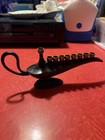 Aladdin Lamp Shaped Vintage Judaica Hanukkah Jewish Art Menorah Solid Brass Rare