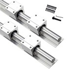 2pcs 2000mm Linear Rail Guide   4pcs Sbr16uu Slide Bearing Block  16mm Support