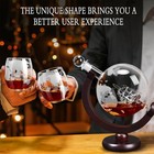 Globe Whiskey Decanter Set Whiskey Decanter With Wooden Liquor W  2 Glasses Anw