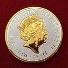 1 Troy Oz  9999 Silver 2019 British Valiant Coin W  24k Selective Gilding By Sfs