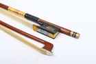 New Violin Bow 4 4 Natural Bow Hair Brazil Wood Ebony Frog Octagonal Stick Us