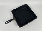 Vintage Lodge 9-3 4  Square Cast Iron Skillet