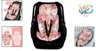 Pink Baby Car Seat Support Pillow 2-in-1 Reversible Head   Body Cushion
