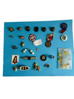 Vintage  Antique Estate Junk Drawer Dealer Lot Military Pins Metal Tie Clips Ect