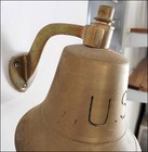 Usn Brass Bell With Bracket And Pull United States Navy Nautical