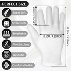 2 Pairs Touch Screen Moisturizing Gloves White Cotton Moisturizing Gloves
