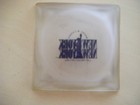 New York New York Hotel Casino Las Vegas Frosted Glass Square Ashtray 3 5in