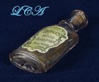 Tiny Antique Lazell Embossed Bottle W white Heliotrope Fancy Full Perfume Label 