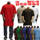 Big And Tall Tee Men Heavy Weight Plain S s T-shirts Crew Neck Solid Tall 8oz B
