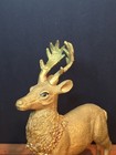 Vintage Gold Resin Holiday Deer Figures Nwot 9 5x6   6x5 5