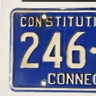 Vintage Connecticut Handicapped License Plate Old Ct Disabled Tag 246 D