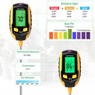 Digital 5 In 1 Lcd Soil Ph Meter Tester Moisture Humidity Led Light Garden Plant