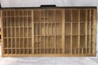 Hamilton Trinket Shelf  wood Typeset letterpress Drawer 32  X 18   Vtg