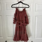Zimmermann Nwot Corsair Tiered Frill Vintage Rose Mini Dress Size 1