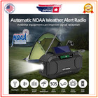 Solar Hand Crank Emergency Radio Bluetooth Speaker Noaa 5000mah Flashlight Sos