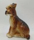 Airedale Terrier Dog Brown Figurine Vintage Royal Copely Ceramic